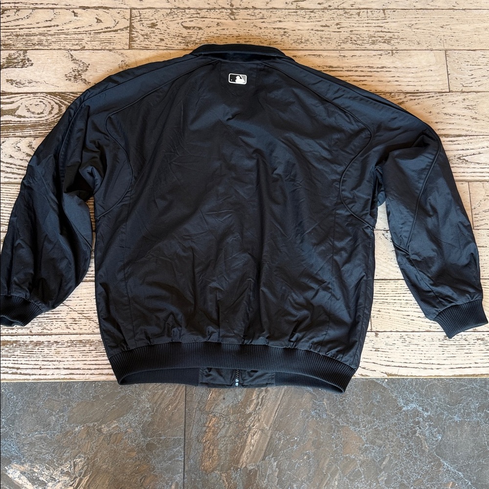VTG Chicago White Sox MAJESTIC AUTHENTIC BLACK Nylon Bullpen Jacket SZ Youth XL - Picture 7 of 12